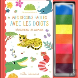 Bertrand.pt - Mes Dessins Faciles Avec Les Doigts - Découvrons Les Animaux : Avec Une Palette De 7 Couleurs Intégrée !