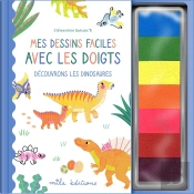 Mes Dessins Faciles Avec Les Doigts - Découvrons Les Dinosaures : Nouvelle Édition, Avec Une Palette De 7 Couleurs Intégrée !