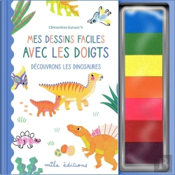 Bertrand.pt - Mes Dessins Faciles Avec Les Doigts - Découvrons Les Dinosaures : Nouvelle Édition, Avec Une Palette De 7 Couleurs Intégrée !