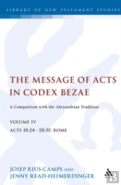 Bertrand.pt - Message Of Acts In Codex Bezae (Vol 4).