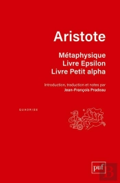 Métaphysique ; Livre Epsilon ; Livre Petit Alpha