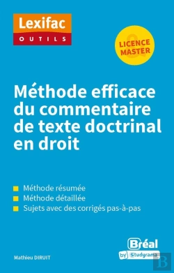 Bertrand.pt - Méthode Efficace Du Commentaire De Texte Doctrinal En Droit