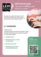 Méthodologie : Comment Candidater Pour Entrer En Master