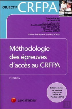 Bertrand.pt - Methodologie Des Epreuves D Acces Au Crfpa