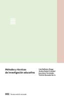 Metodos Y Tecnicas De Investigacion Educativa
