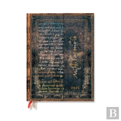 Bertrand.pt - Michelangelo, Handwriting (Embellished Manuscripts Collection) Ultra 12-Month Verso Hardback Dayplanner 2025 (Wrap Closure)
