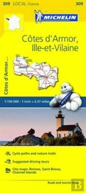 Michelin Mapa Local França: Côtes-d'Armor, Ille-et-Vilaine