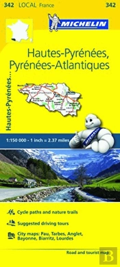 Michelin Mapa Local França: Hautes-Pyrénées, Pyrénées-Atlantiques