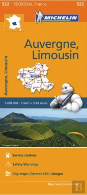 Michelin Mapa Regional França Auvergne-Limousin