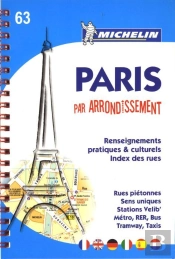 Michelin Planta París par arrondissement 'Espiral'
