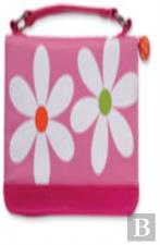 Microfiber Daisy Pink Zipper Pocket Medium