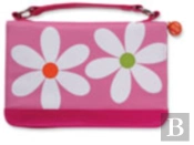 Microfiber Daisy Pink Zipper Pocket Medium