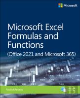 Microsoft Excel Formulas And Functions (Office 2021 And Microsoft 365)