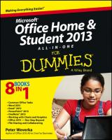 Microsoft Office Home And Student Edition 2013 All-In-One For Dummies