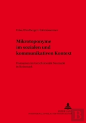 Mikrotoponyme Im Sozialen Und Kommunikativen Kontext
