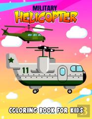 Military Helicopter Coloring Book For Kids