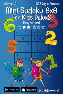 Bertrand.pt - Mini Sudoku For Kids 6x6 Deluxe - Easy To Hard - Volume 12 - 333 Logic Puzzles