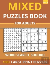 Mixed Puzzles Book For Adults - Word Search, Sudoku