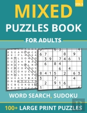 Mixed Puzzles Book For Adults - Word Search, Sudoku