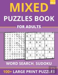 Mixed Puzzles Book For Adults - Word Search, Sudoku