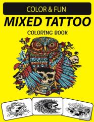 Mixed Tattoo Coloring Book