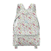 Mochila Pu Lusa White Flowers