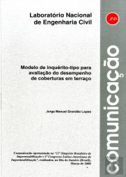 Modelo de inquérito-tipo para avaliação do desempenho de coberturas em terraço