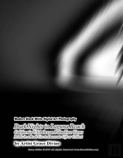 Bertrand.pt - Modern  Black White Digital Art Photography Dark Nights In Laguna Beach   California Usa Ocean Palm Tree Views  Prints In A Book Use To Decorate Gift Or Collect   By Artist Grace Divine