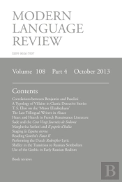 Modern Language Review  (108:4) October 2013