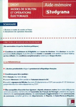 Bertrand.pt - Modes De Scrutin Et Operations Electorales