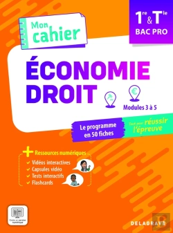Bertrand.pt - Mon Cahier D'Économie-Droit 1re, Tle Bac Pro (2025) - Pochette Élève