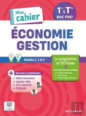 Mon Cahier D'Économie-Gestion : 1re, Tle Bac Pro ; Pochette Élève (Édition 2026)