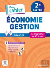 Mon Cahier D'Économie-Gestion : 2de Bac Pro ; Pochette Élève (Édition 2025)