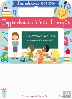 Bertrand.pt - Mon Calendrier Memoniak 2019-2020 J'Apprends A Lire, A Ecrire Et A Compter