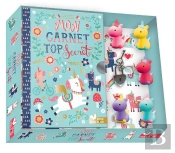 Mon Carnet Top Secret Licornes ; Coffret Avec Mini Gommes