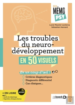 Bertrand.pt - Mon Mémo Psy : Les Troubles Du Neurodéveloppement En 50 Visuels : Critères Diagnostiques, Diagnostic Différentiel Et Cas Cliniques En Un Coup D'Oeil !