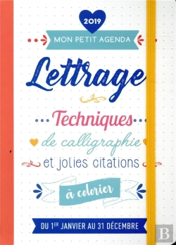 Bertrand.pt - Mon Petit Agenda Lettrage 2019