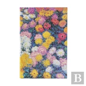 Monetâ€™S Chrysanthemums Midi Lined Hardback Journal (Elastic Band Closure)