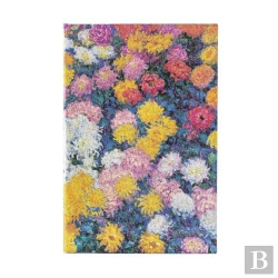 Bertrand.pt - Monetâ€™S Chrysanthemums Midi Lined Hardback Journal (Elastic Band Closure)
