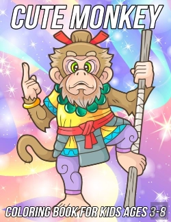 Bertrand.pt - Monkey Coloring Book For Kids Ages 3-8