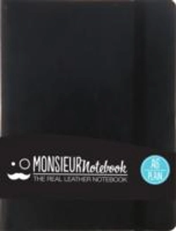 Bertrand.pt - Monsieur Notebook Leather Journal - Black Plain Small A6