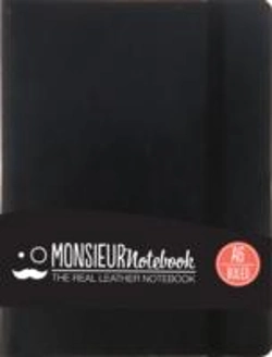 Bertrand.pt - Monsieur Notebook Leather Journal - Black Ruled Small A6