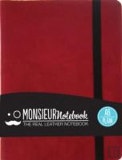Bertrand.pt - Monsieur Notebook Leather Journal - Red Plain Small A6