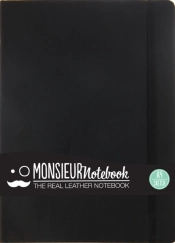 Monsieur Notebook - Real Leather A4 Black Sketch