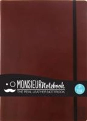 Monsieur Notebook - Real Leather A4 Brown Plain