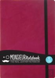 Monsieur Notebook - Real Leather A5 Pink Plain