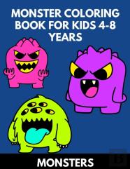 Monster Coloring Book For Kids 4-8 Years