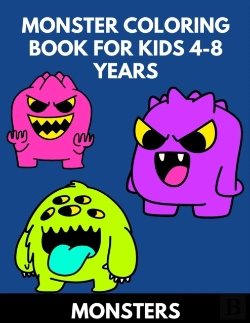 Bertrand.pt - Monster Coloring Book For Kids 4-8 Years