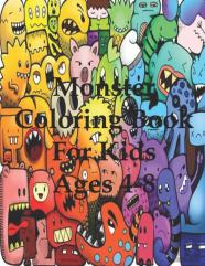 Monster Coloring Book For Kids Ages 4-8