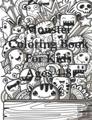 Monster Coloring Book For Kids Ages 4-8